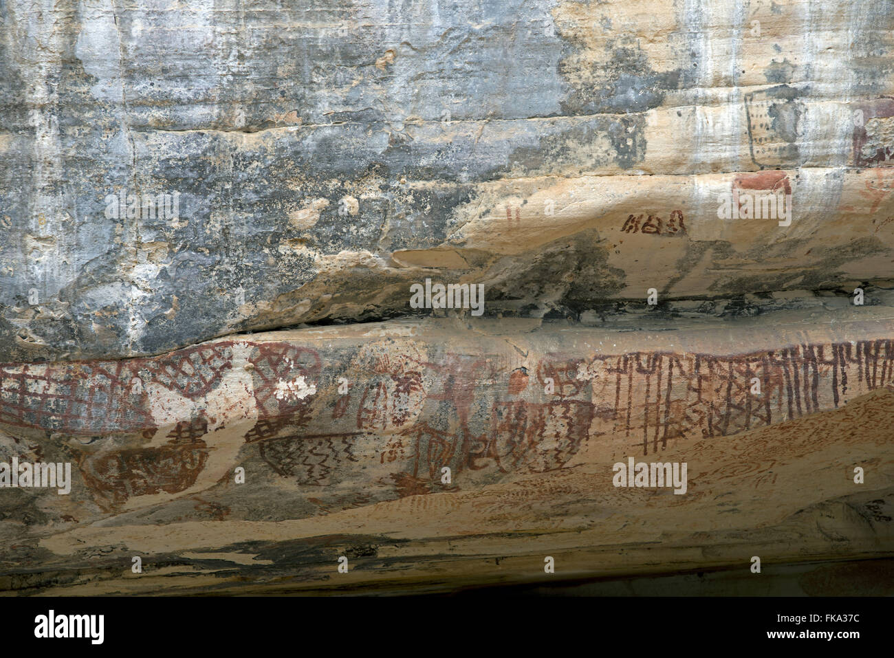 Rock inscriptions at the archaeological site Alcobaca - Catimbau ...