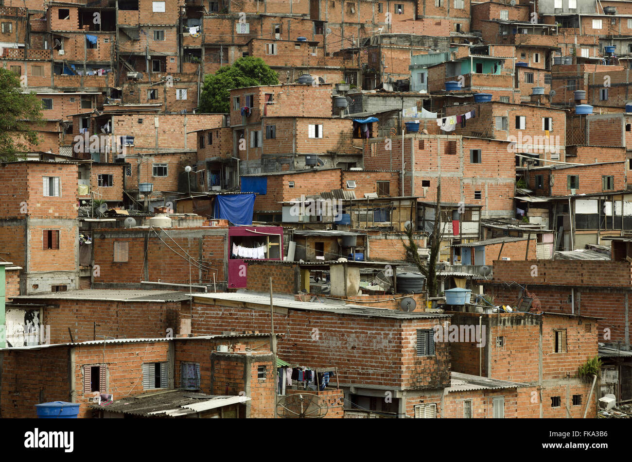 Favela Paraisópolis - southern city Stock Photo
