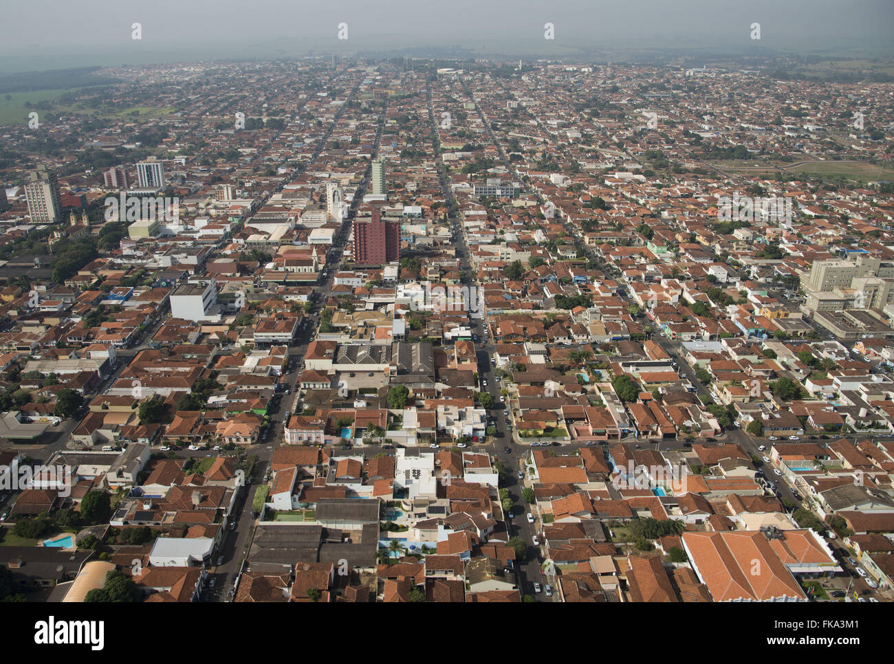 Aerial view of the city of Barretos Stock Photo