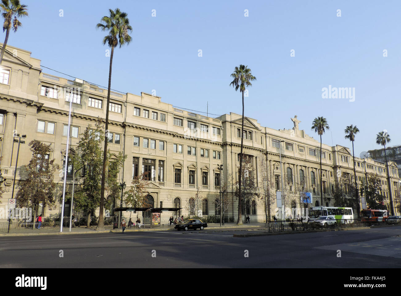 Pontificia Universidad Catolica de Chile on Avenida Libertador Bernardo O`Higgins Stock Photo