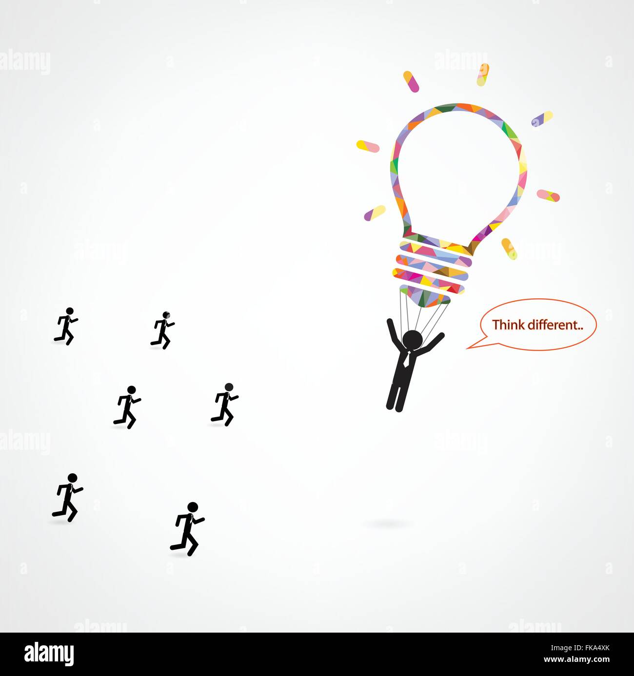 Think different, stand out from crowd.vector illustration Stock Vector