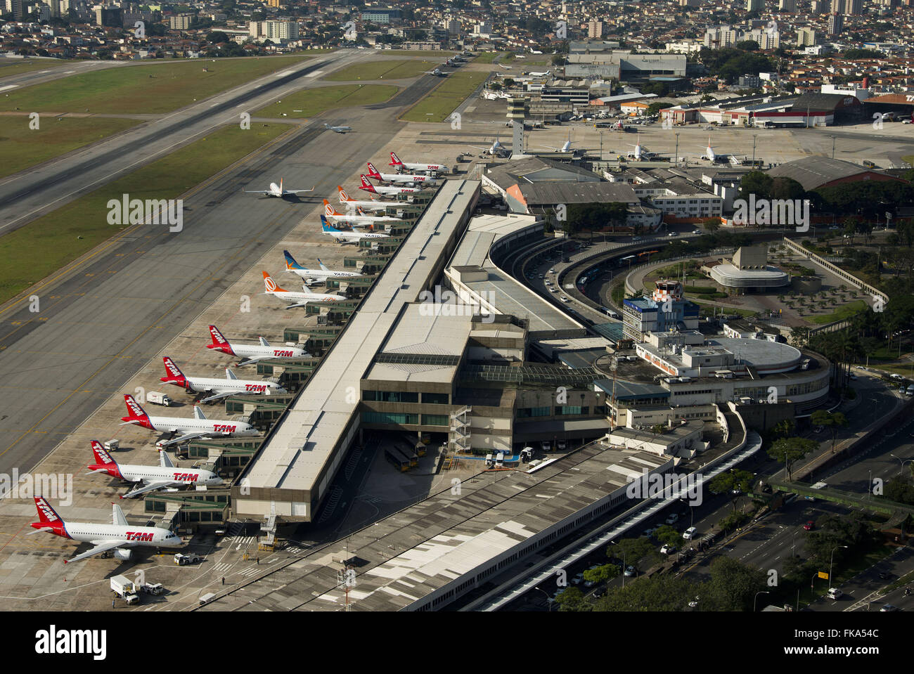 Aerial View Of Sao Paulo Airport Congonhas Stock Photo Alamy