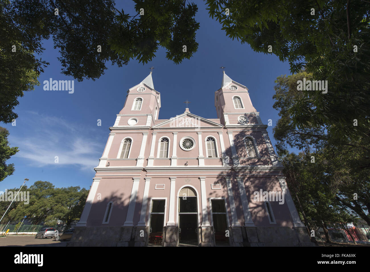 Igreja Nossa Senhora das Dores localizada na praça Saraiva fundada no século XIX Stock Photo