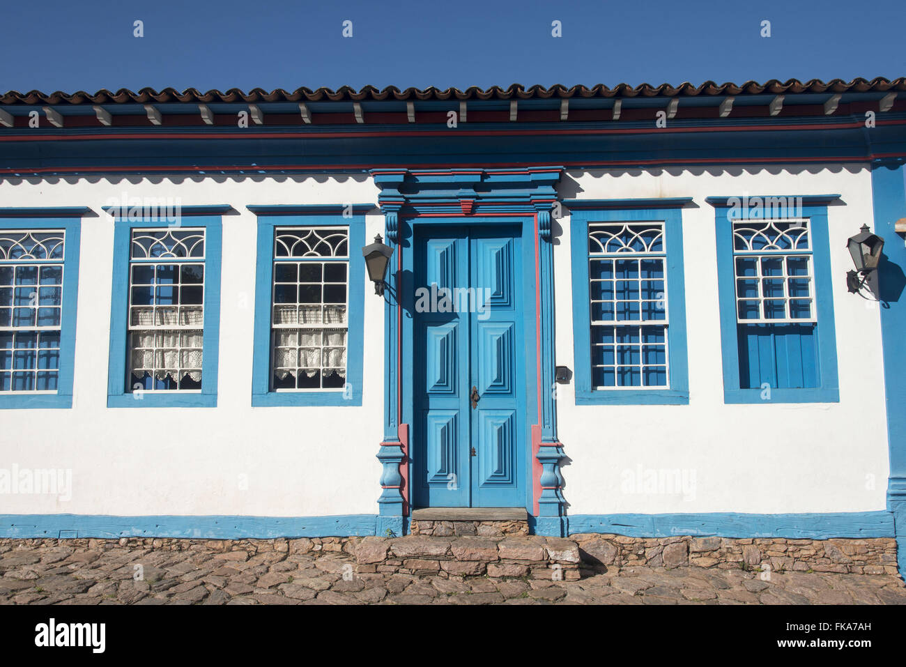 Casa de arquitetura colonial Stock Photo