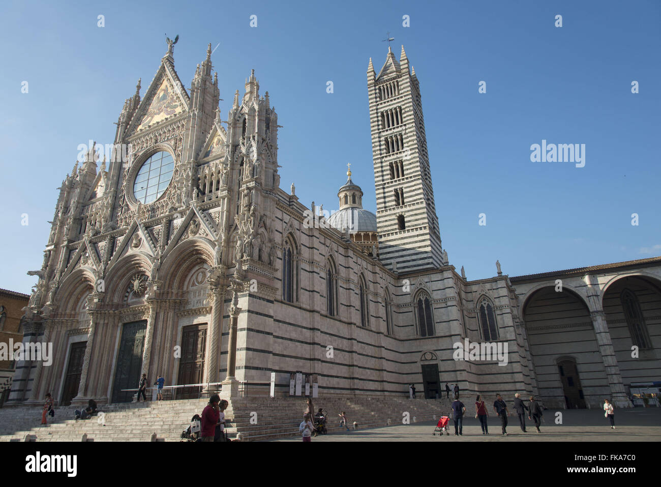 Duomo de Siena em estilo românico-gótico - construção do século XIII Stock Photo