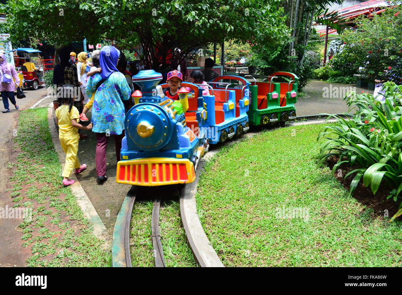Children playground, Hat Garden, Bogor, West Java, Indonesia Stock Photo