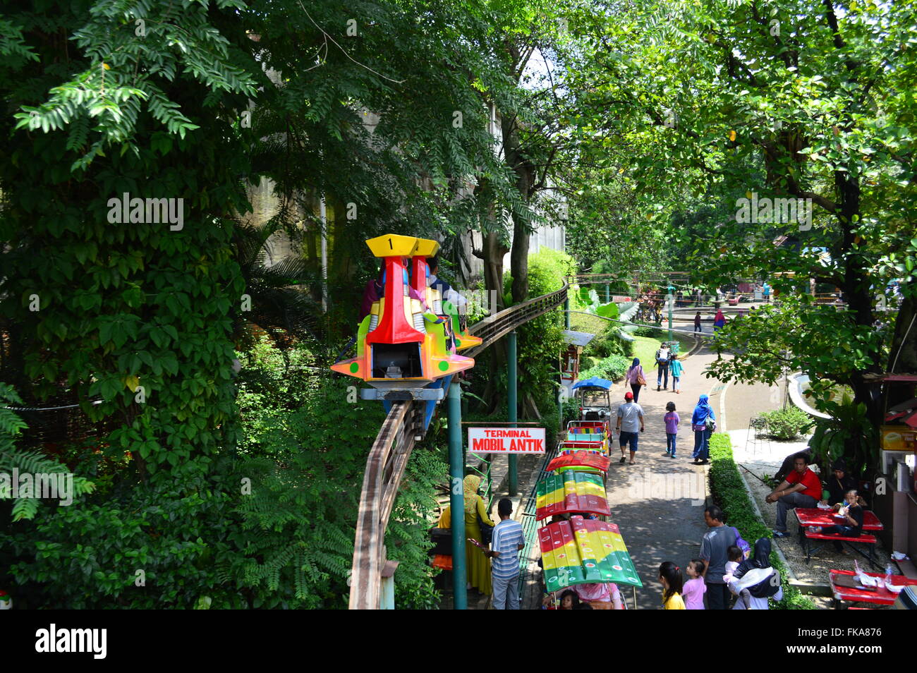 Children playground, Hat Garden, Bogor, West Java, Indonesia Stock Photo