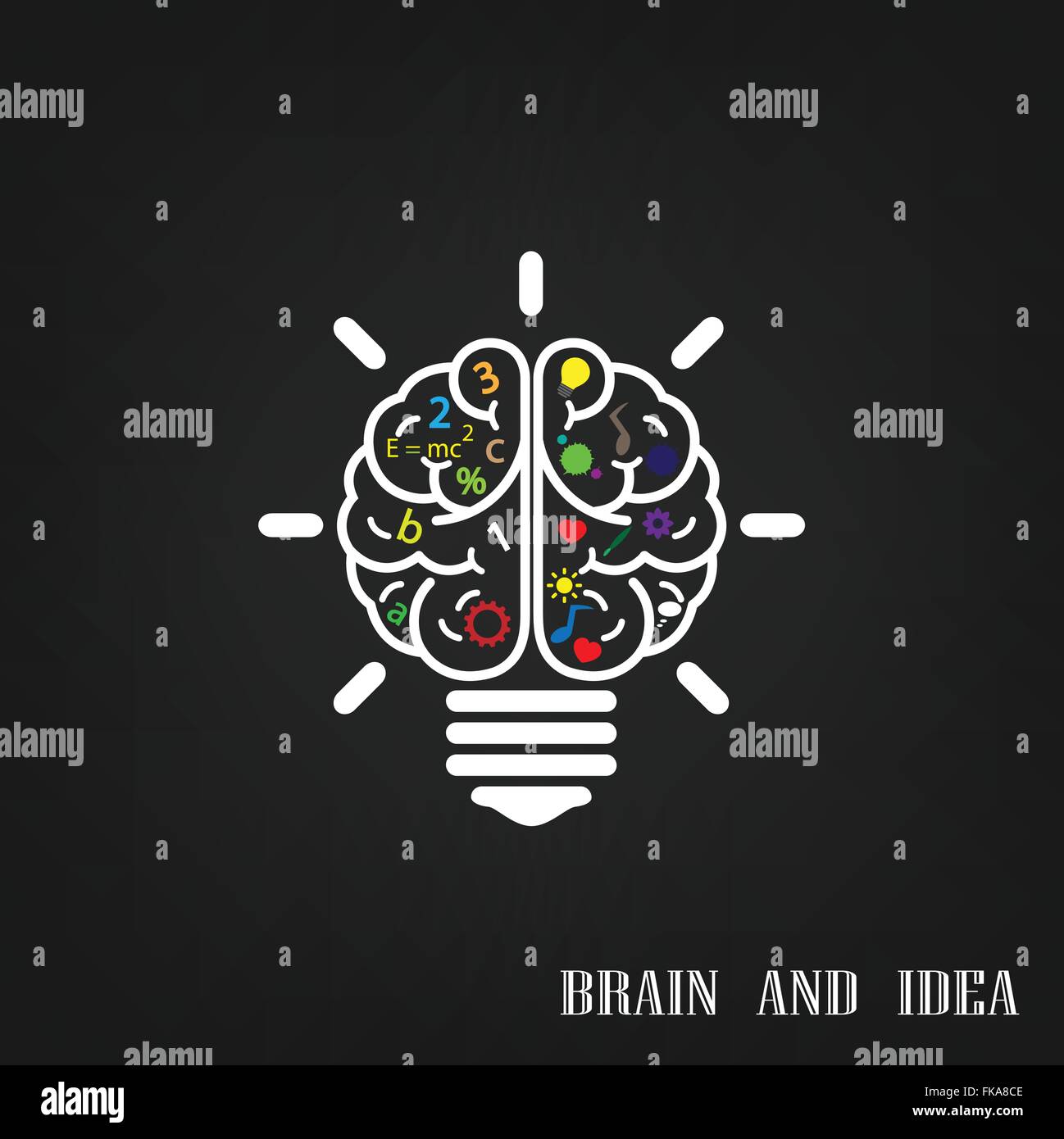 Creative brain Idea concept background design for poster flyer cover brochure ,business idea ,abstract background. Stock Vector