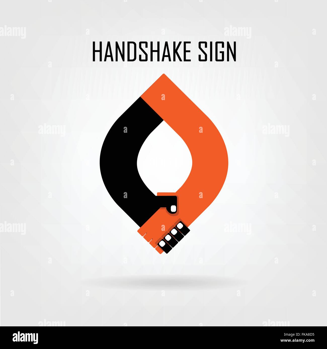 Handshake abstract sign vector design template. Business creative concept. Deal, contract, team, cooperation symbol icon Stock Vector