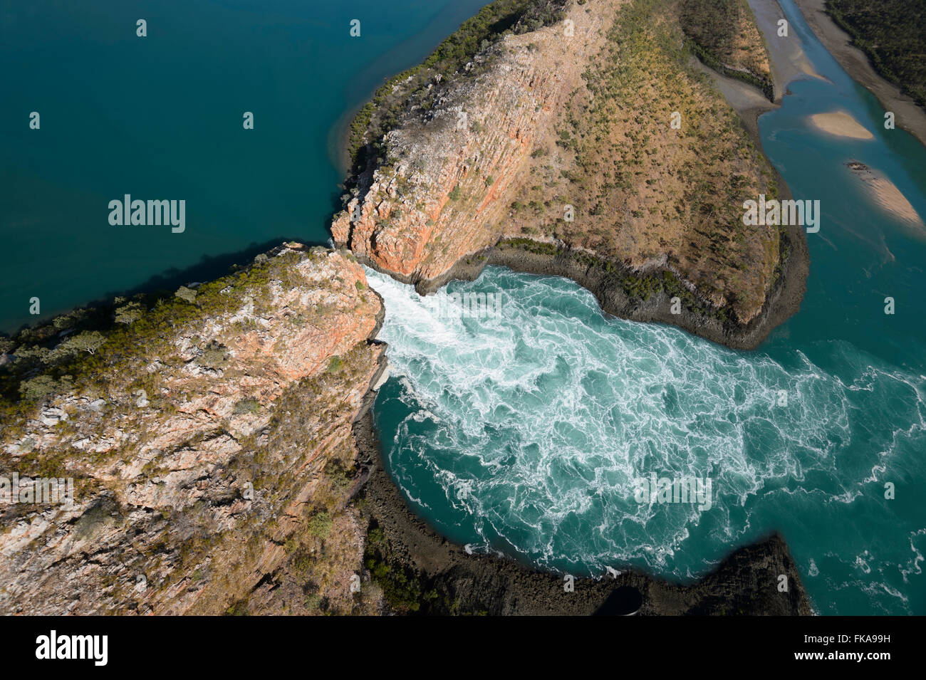 Aerial view of Horizontal Falls, Kimberley Region, Western Australia