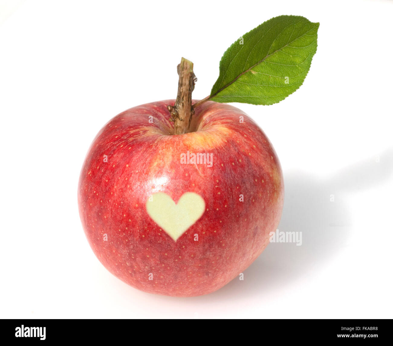 Herz; Apfel Stock Photo