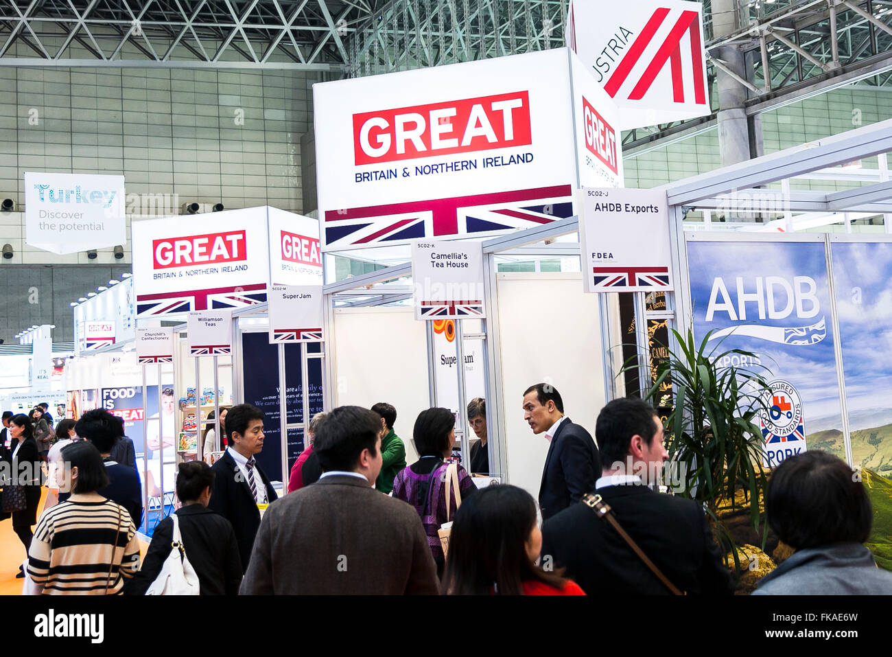 Visitors gather at the 41st International Food and Beverage Exhibition