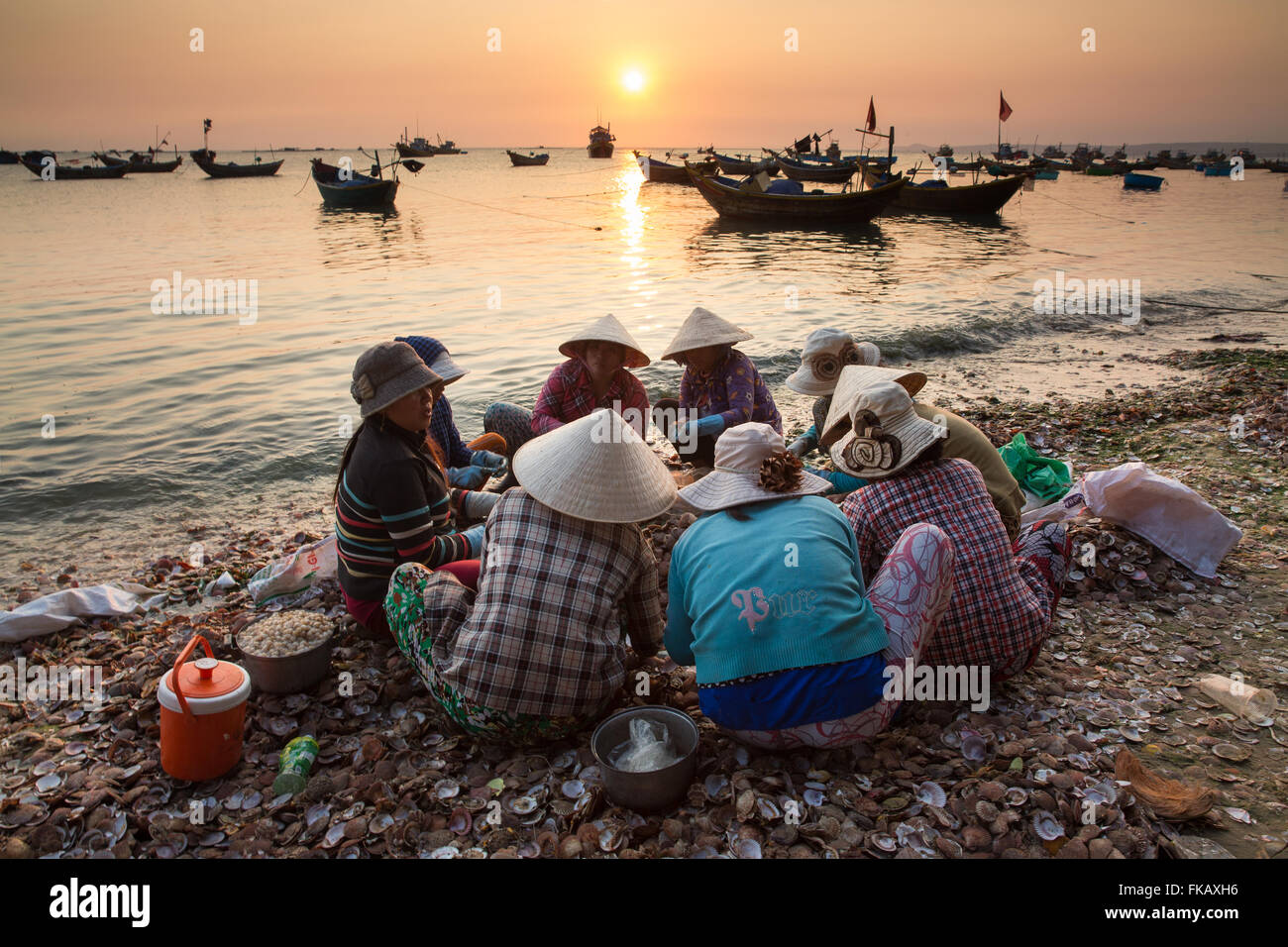 Mũi Né fishing village, Bình Thuận Province, Vietnam Stock Photo