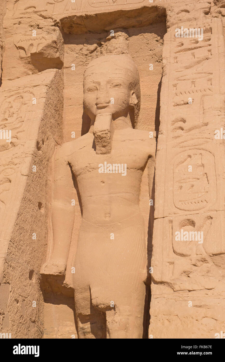 Statue of the Queen Hathor at Temple of Hathor at Abu Simbel (Egypt ...