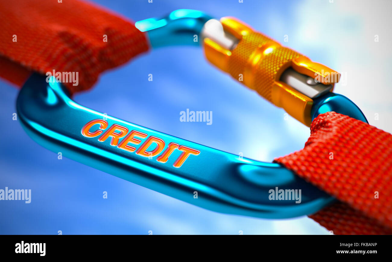 Credit on Blue Carabine with a Red Ropes Stock Photo Alamy