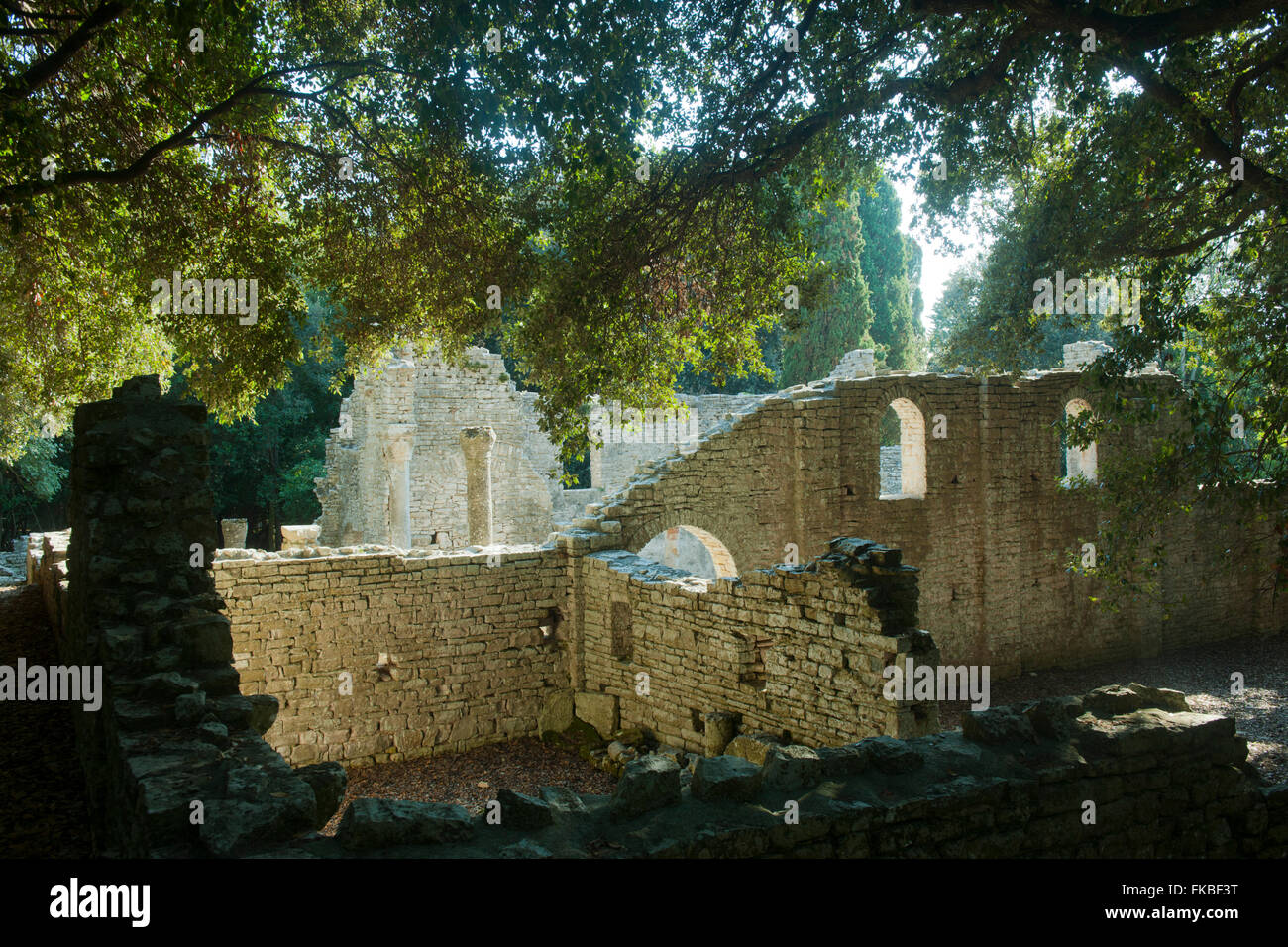 Kroatien, Istrien, Insel Veli Brijuni im Nationalpark Brijuni-Inseln vor Pula. Kirchenruine der hl Maria. Stock Photo