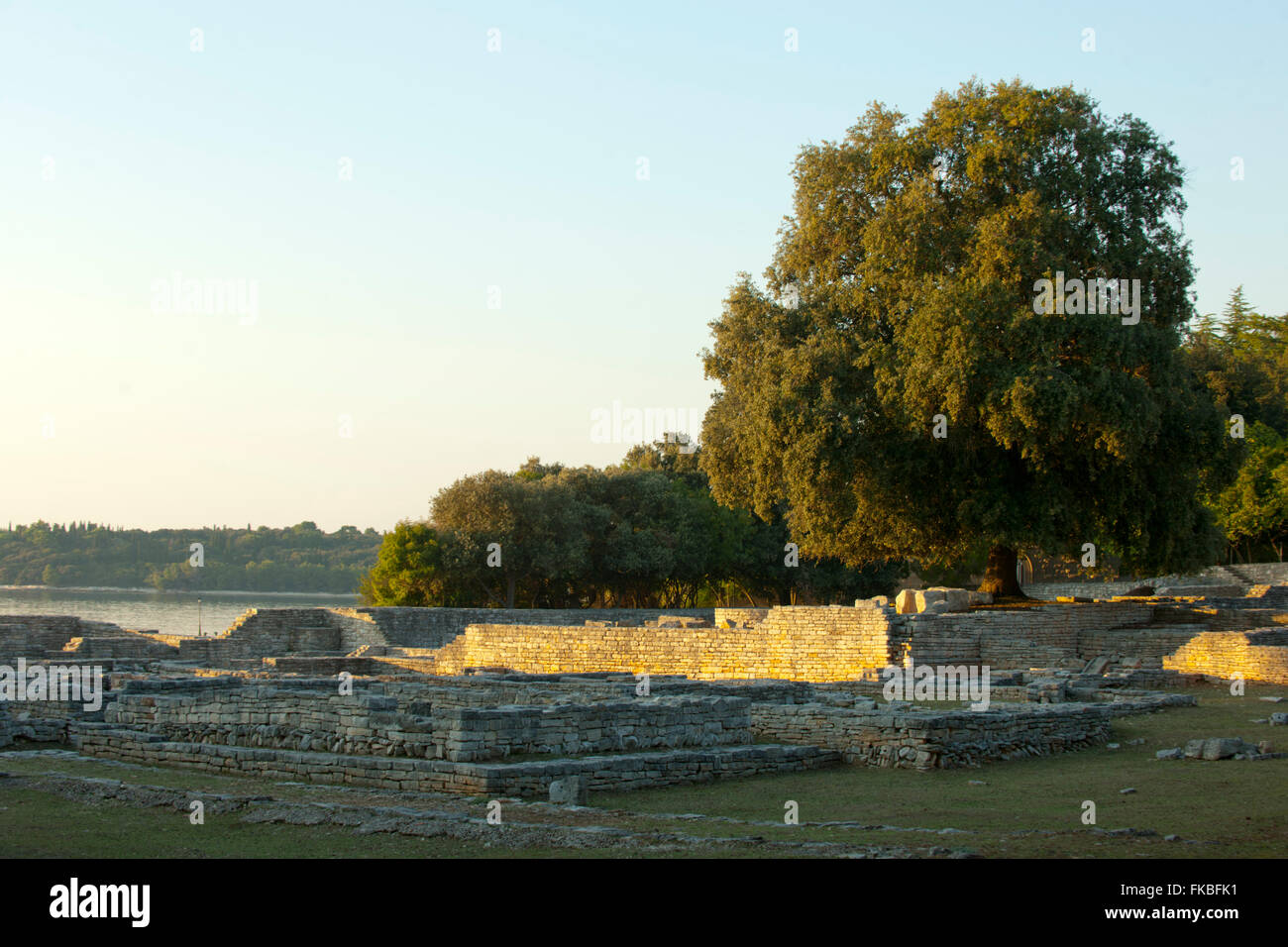 Kroatien, Istrien, Insel Veli Brijuni im Nationalpark Brijuni-Inseln vor Pula. Byzantinisches Kastell. Stock Photo