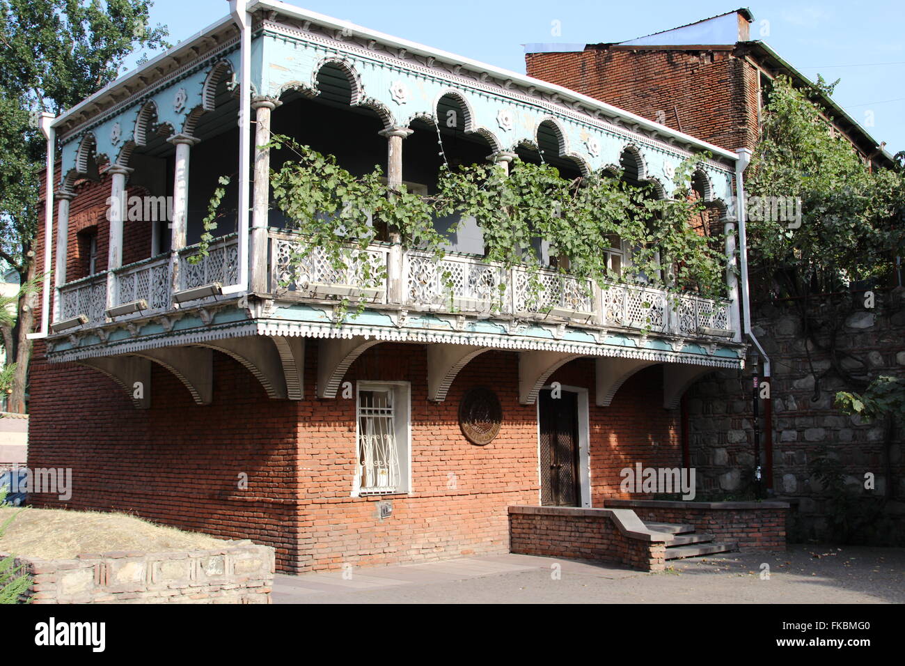 Famous balconies of Tbilisi, Republic of Georgia Stock Photo