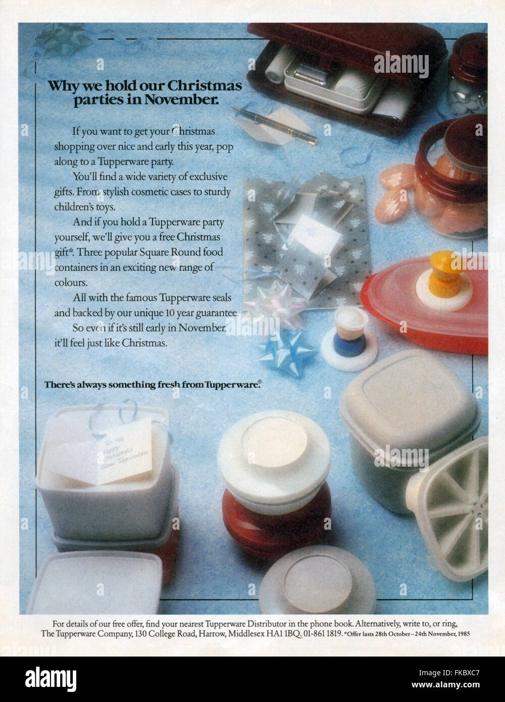 1970s UK Tupperware Magazine Advert Stock Photo - Alamy
