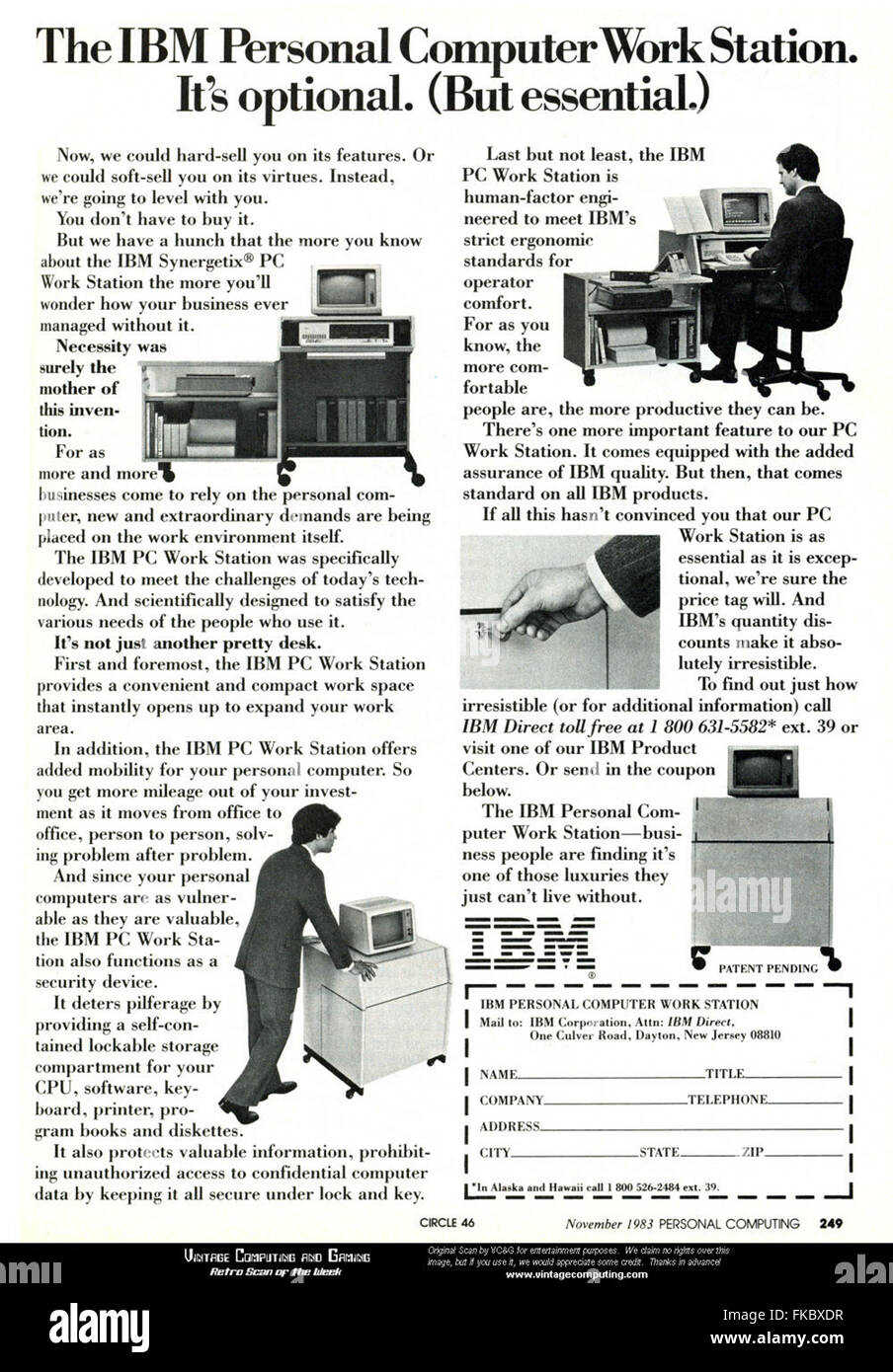 1980s UK IBM Magazine Advert Stock Photo