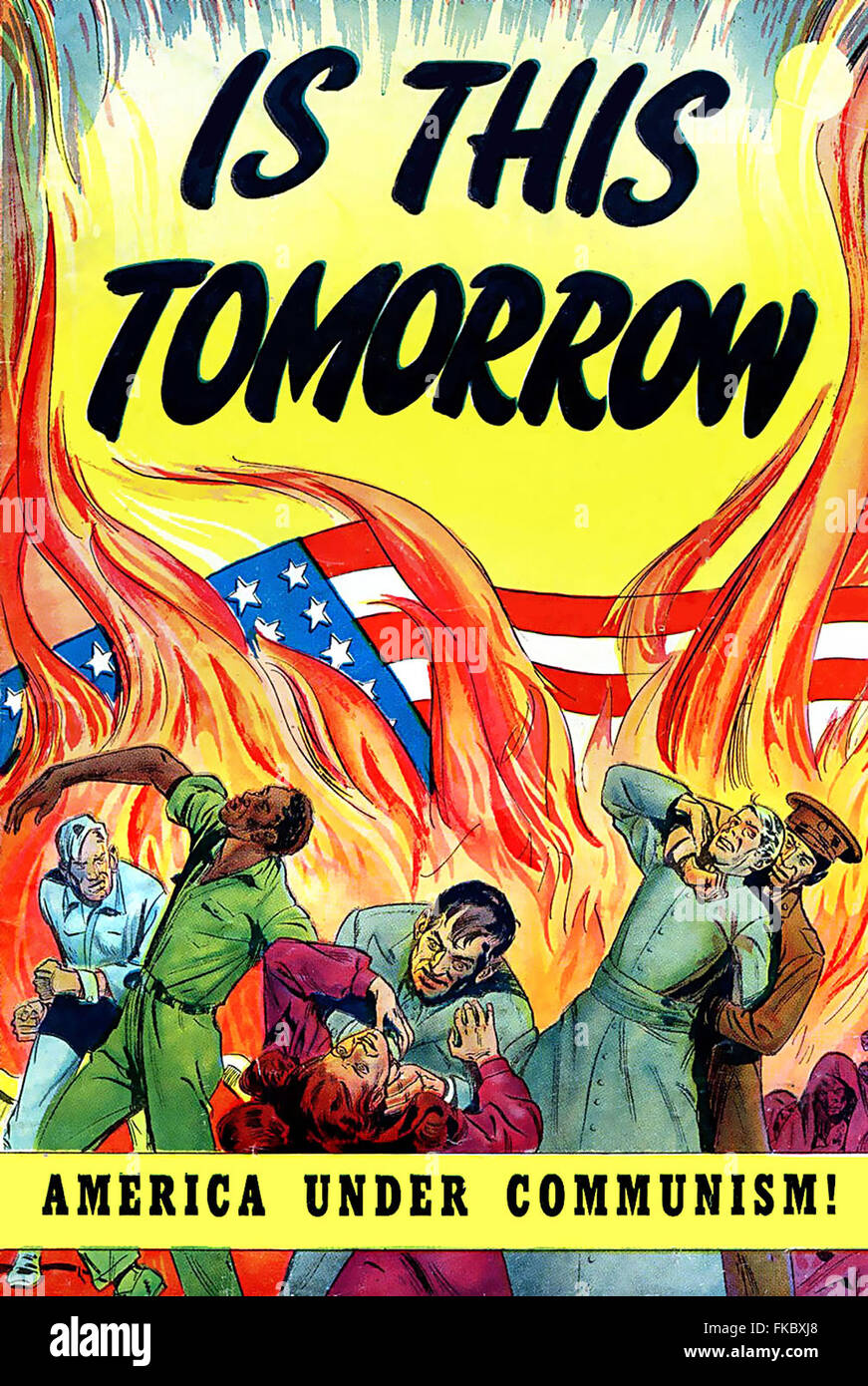 1940s USA Is This Tomorrow Comic Cover Stock Photo