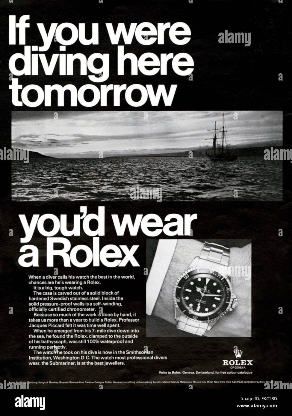 1960s usa rolex magazine advert hi-res stock photography and images - Alamy