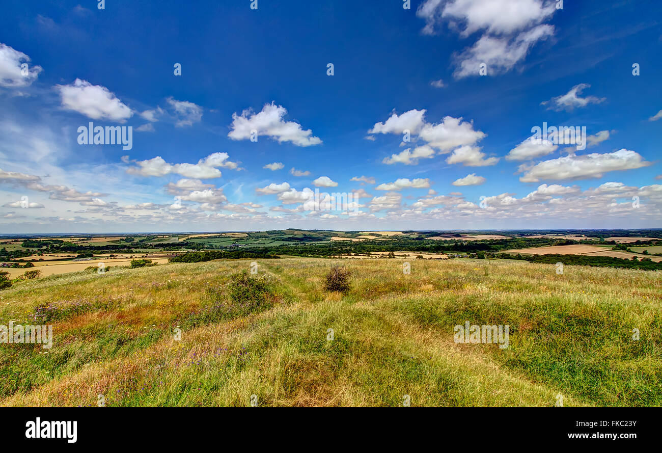 View from the top of Old Winchester Hill Stock Photo Alamy