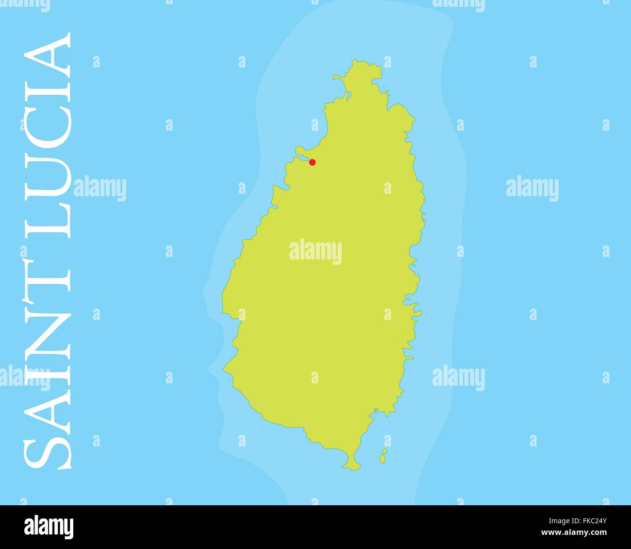 Map of Saint Lucia Caribbean Sea - Map Of Saint Lucia Caribbean Sea FKC24Y 