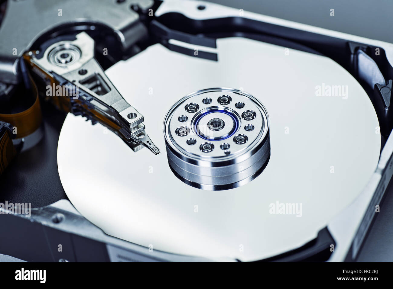 Technology of a modern hard drive Stock Photo