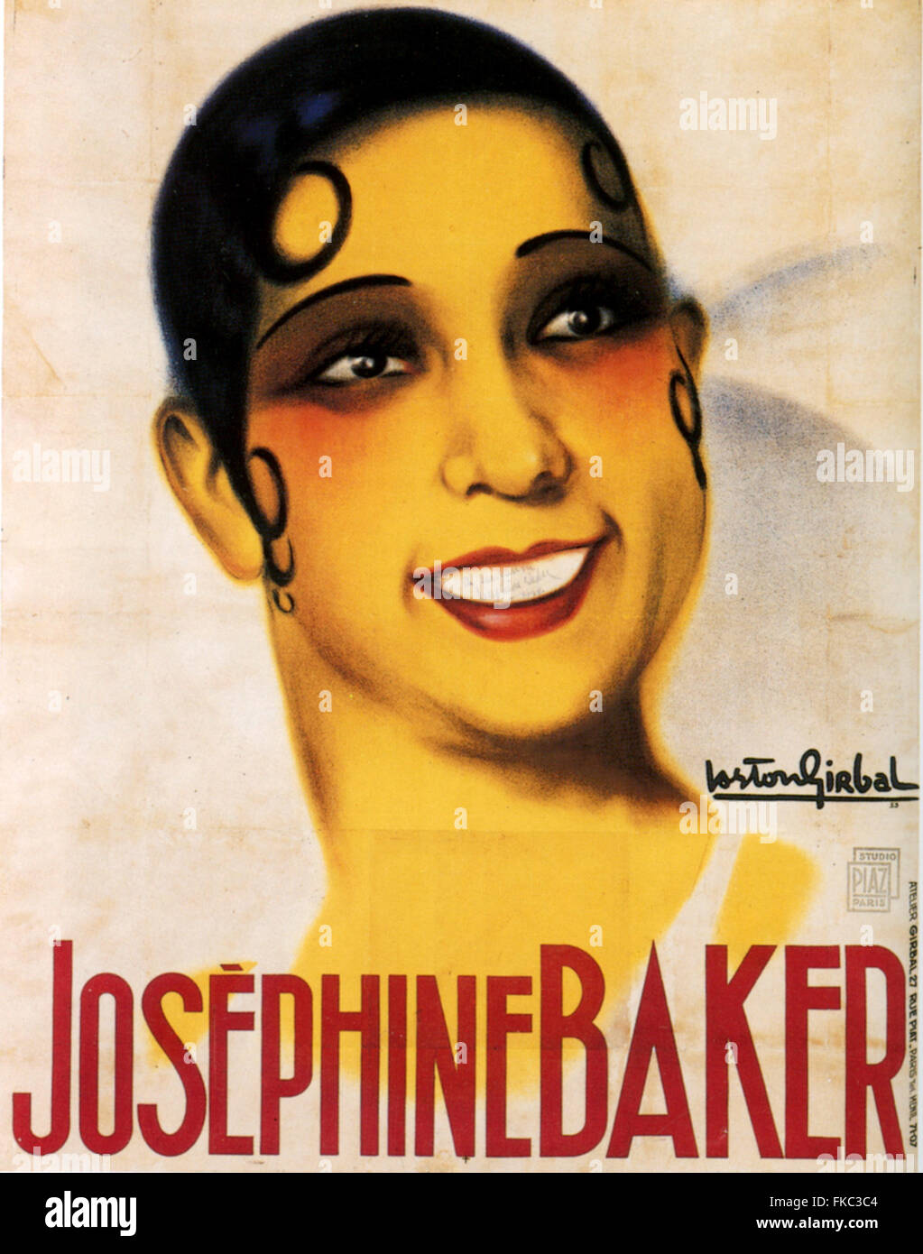 1940s France Josephine Baker Poster Stock Photo