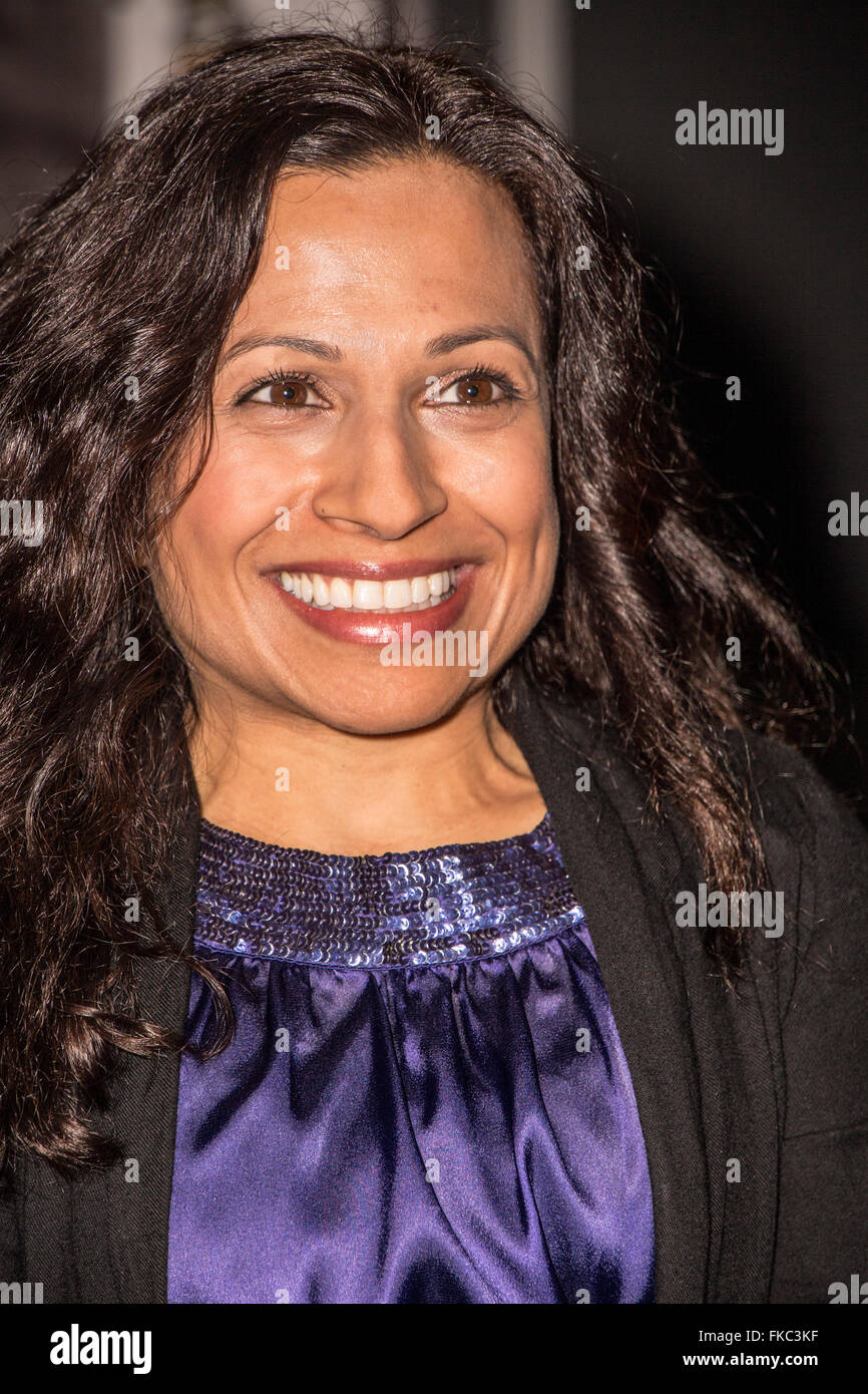 Arti Shah is the actress who interprets the role of Maz Kanata in Star Wars Episode VII: The Force Awakens Stock Photo