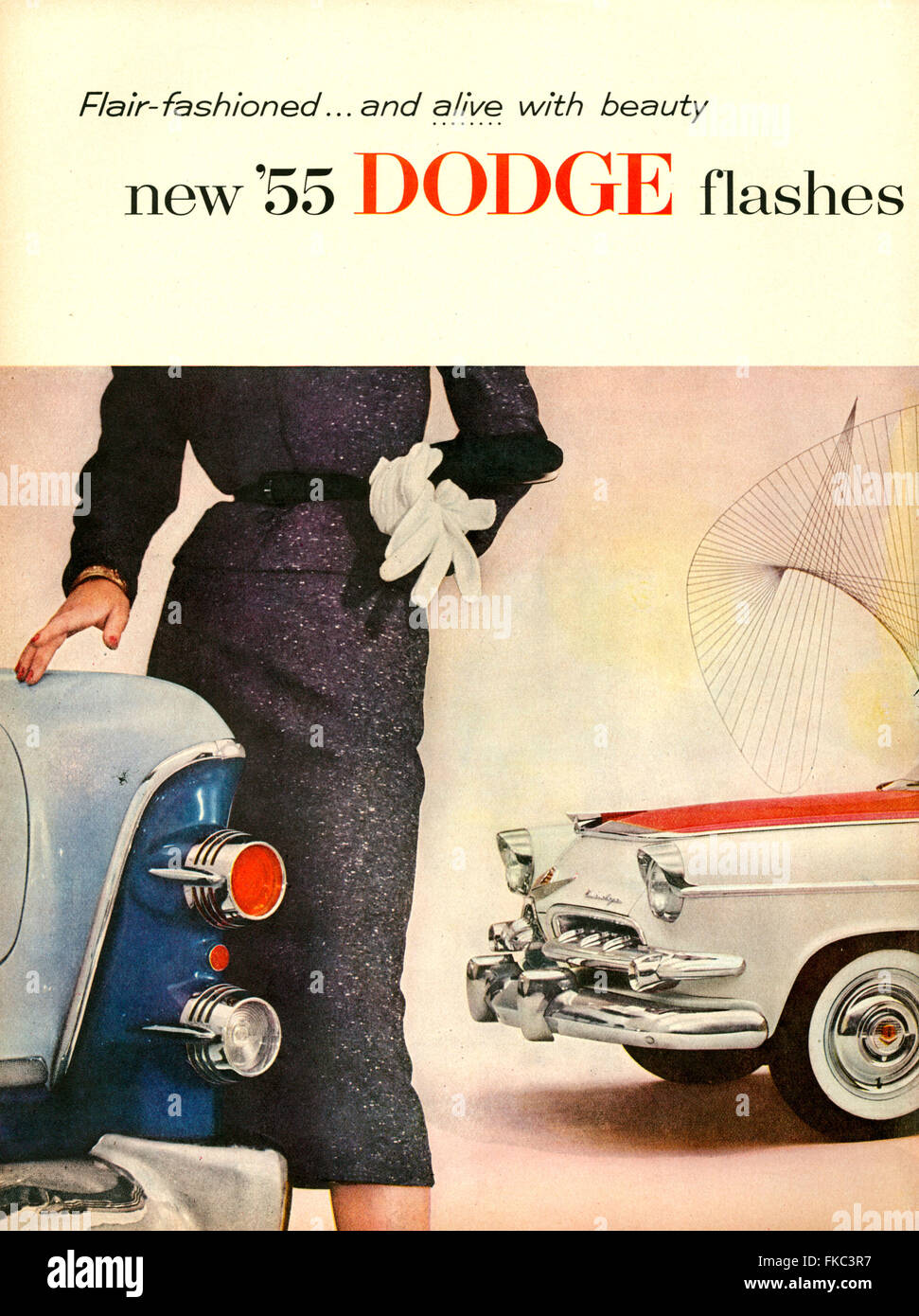 1950s USA Dodge Magazine Advert Stock Photo