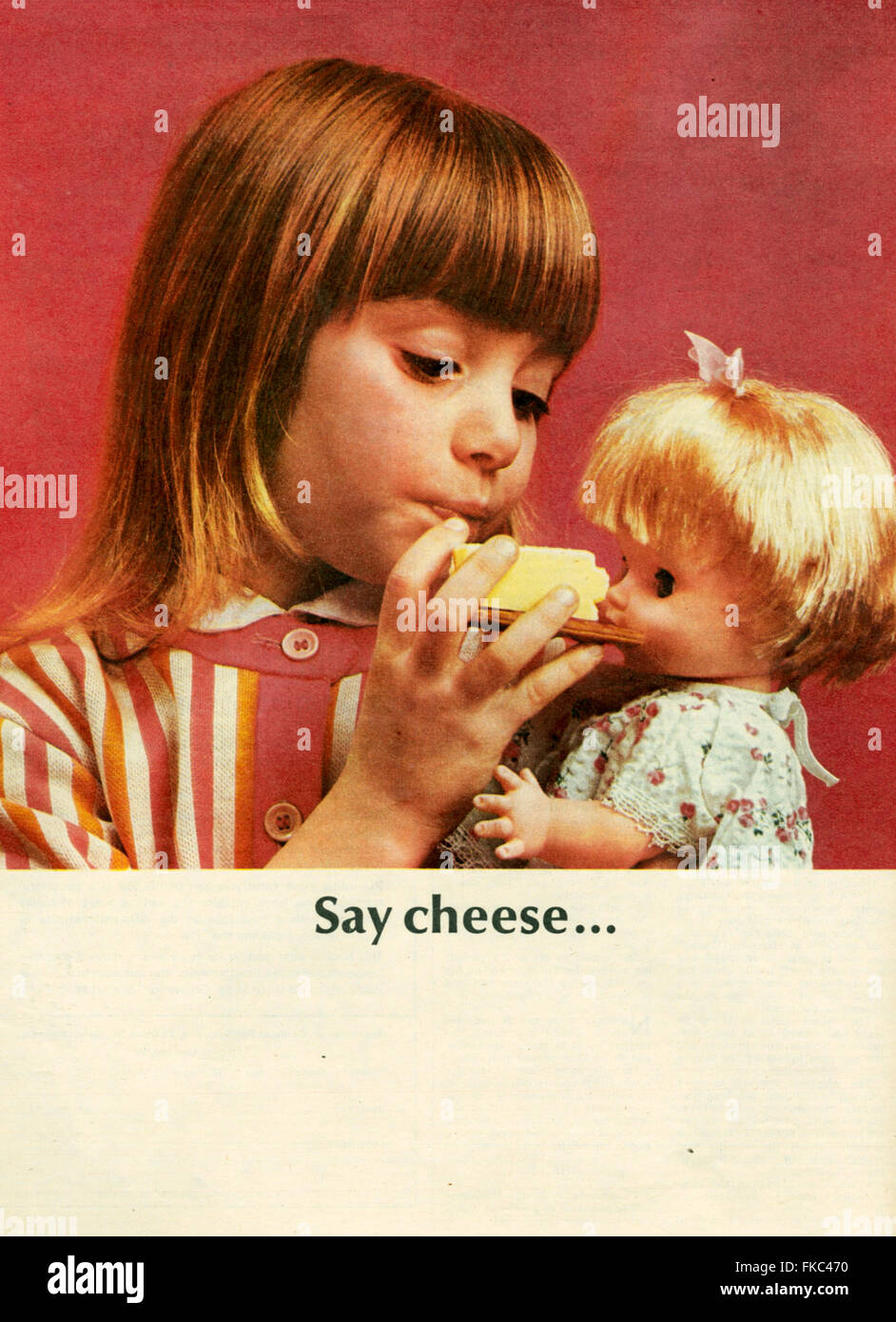 1960s UK Cheese Magazine Advert Stock Photo