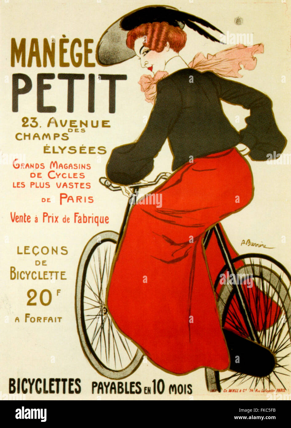 1880s France Manège Petit Poster Stock Photo