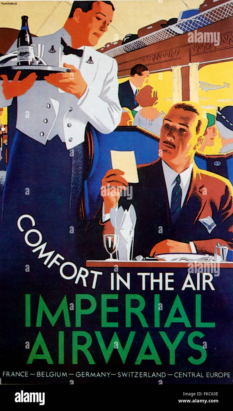 1935 Imperial Airways Through Africa Vintage Style Airline Travel Poster 24x36 
