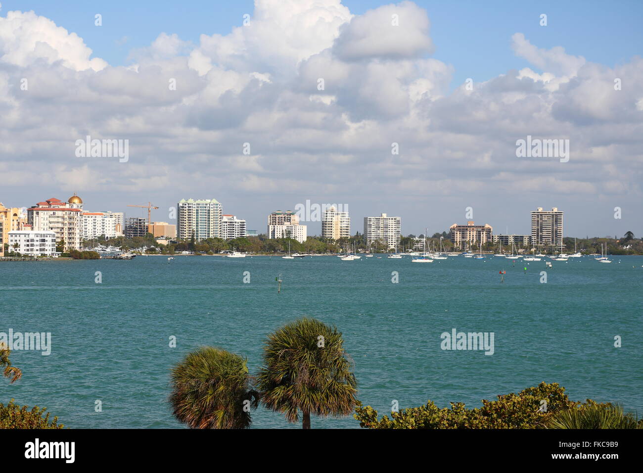 View over Sarasota Bay, Sarasota, Florida, USA Stock Photo