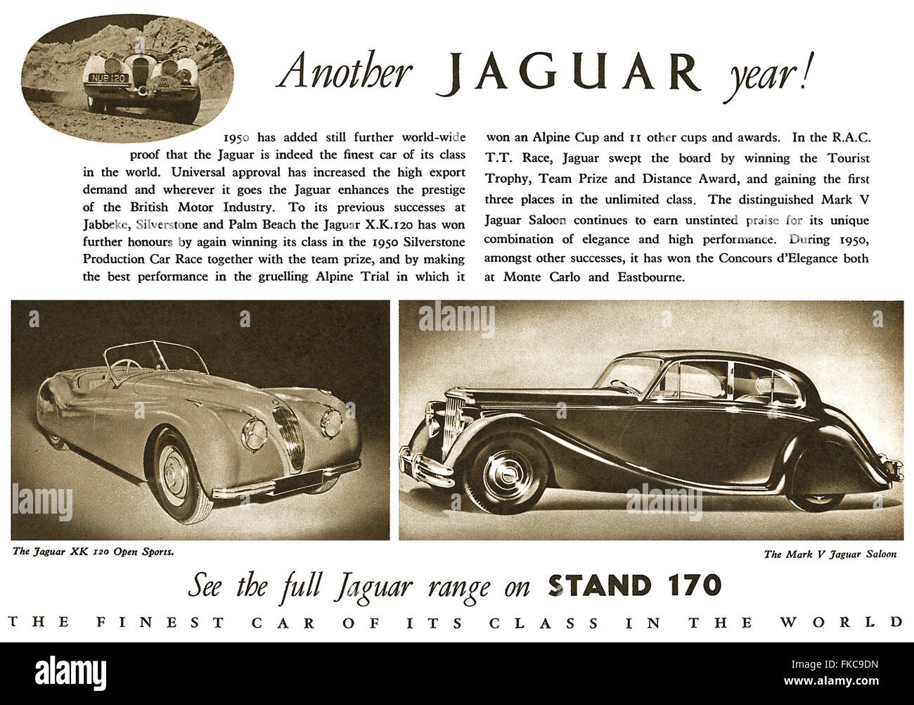 UK Jaguar Magazine Advert Stock Photo