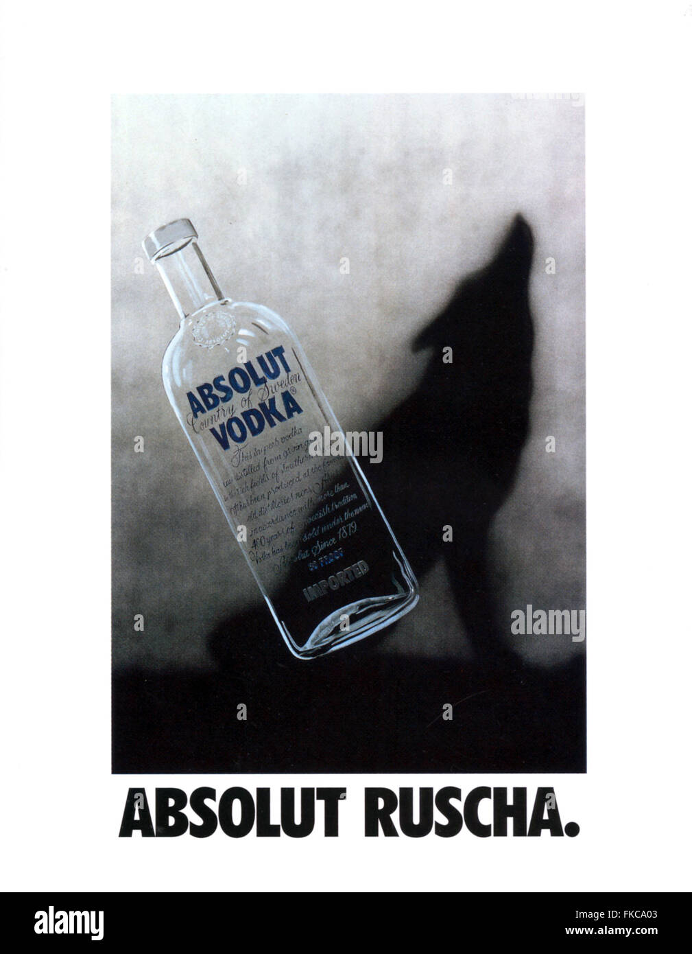 1990s UK Absolut Magazine Advert Stock Photo
