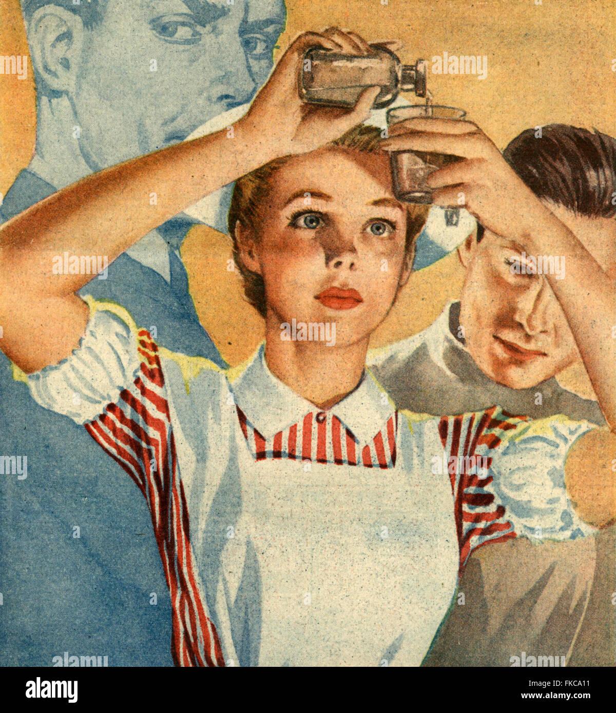 1950s UK Illustrations Magazine Plate Stock Photo