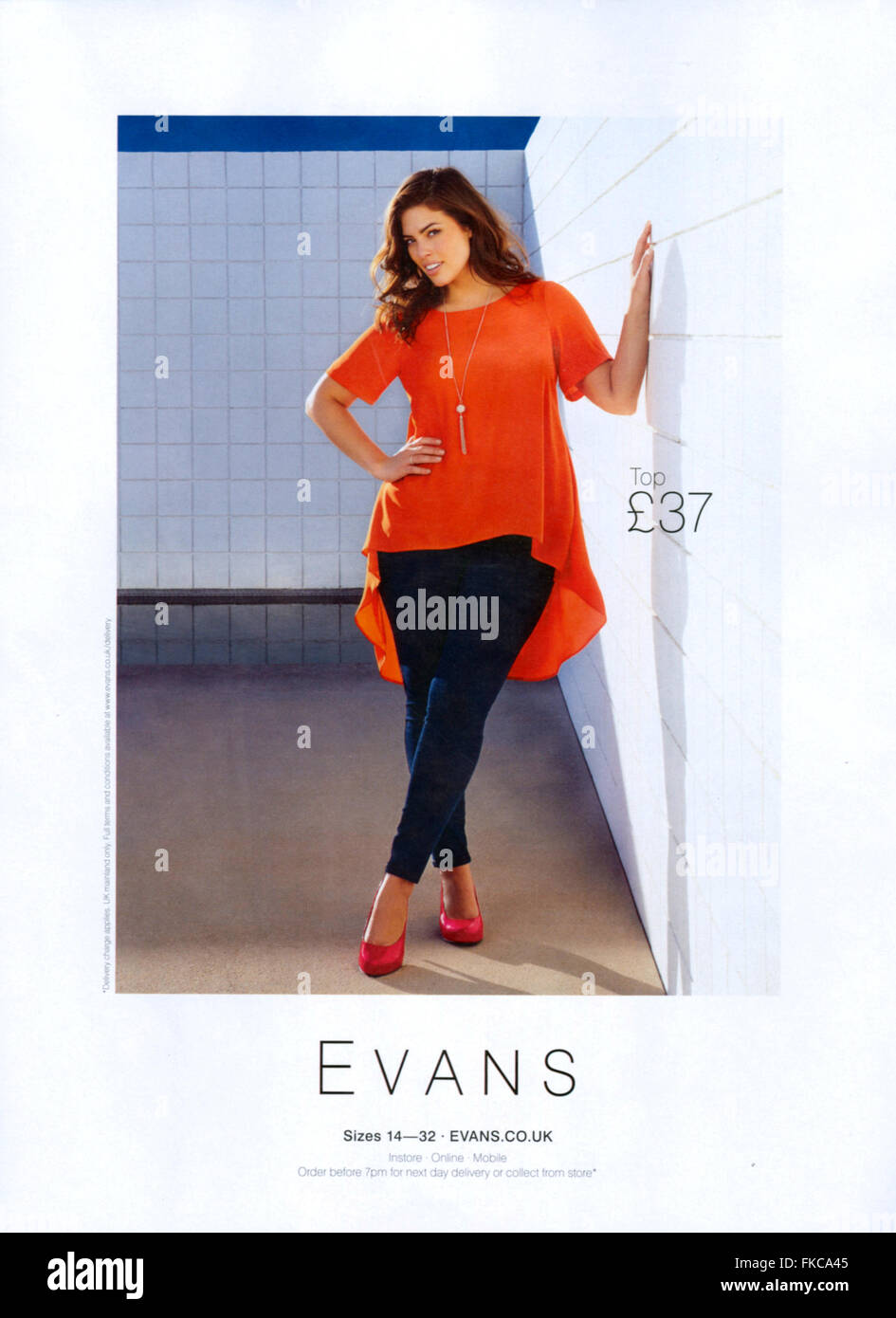 2010s UK Evans Magazine Advert Stock Photo