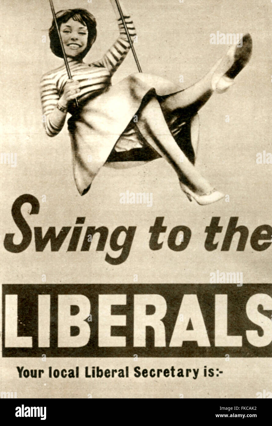1950s UK The Liberal Democrats Poster Stock Photo