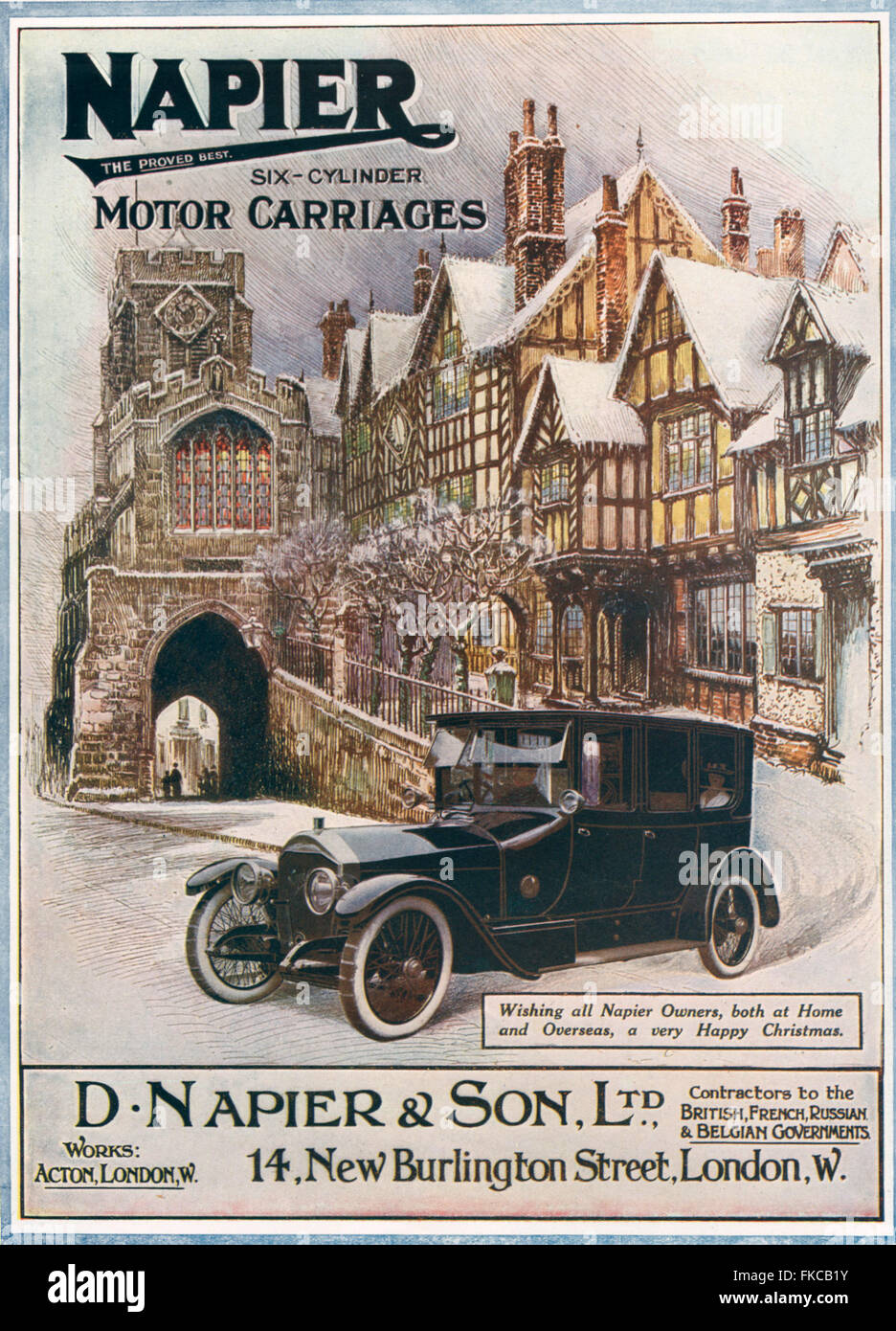 1910s UK Napier Magazine Advert Stock Photo