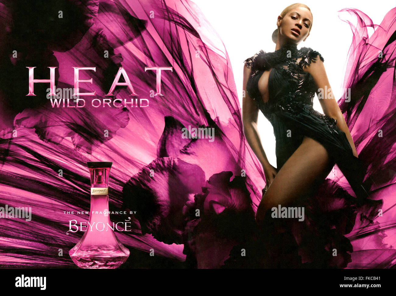 2010s UK Beyonce Knowles Magazine Advert Stock Photo