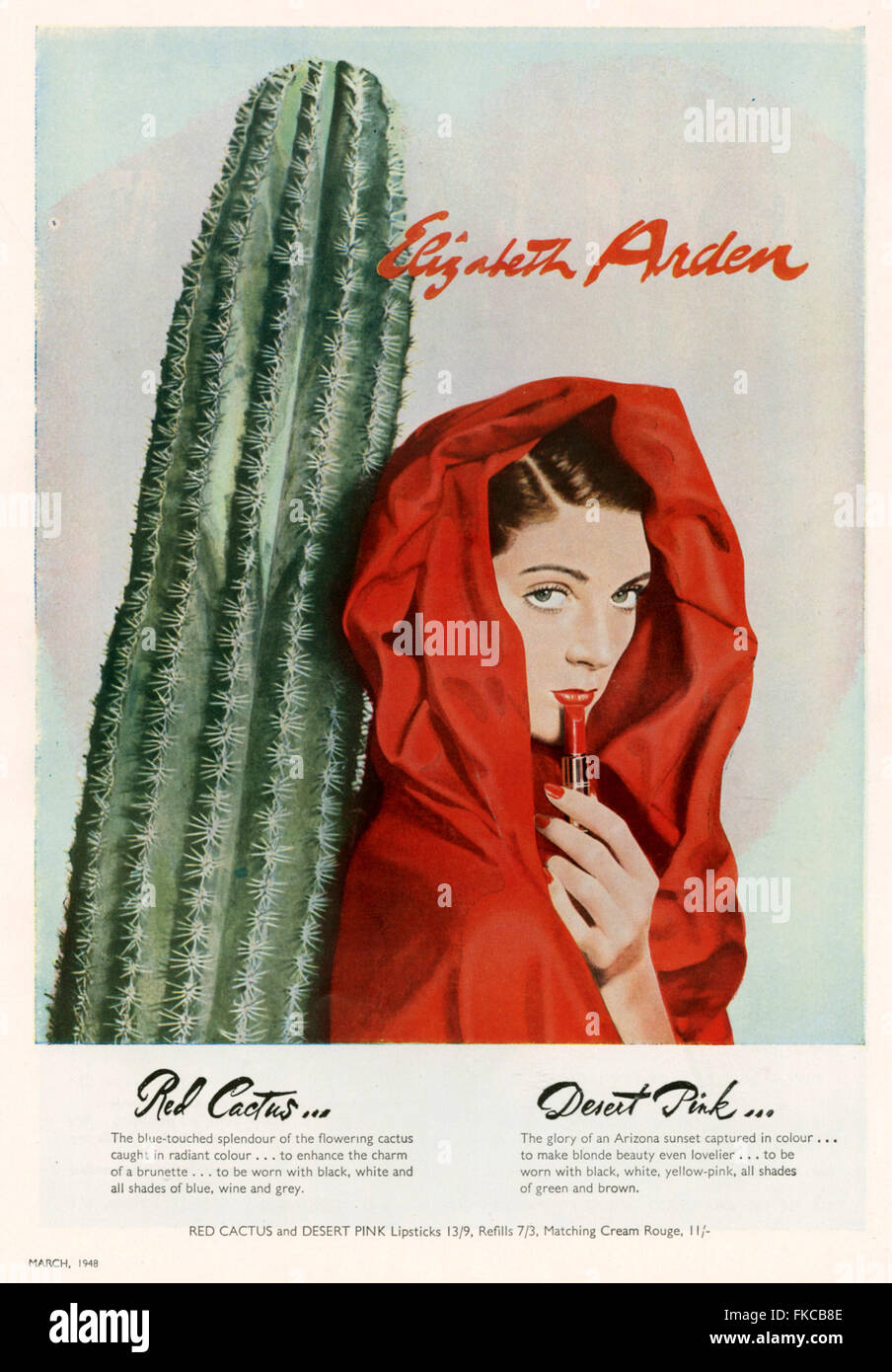 1940s UK Elizabeth Arden Magazine Advert Stock Photo - Alamy.