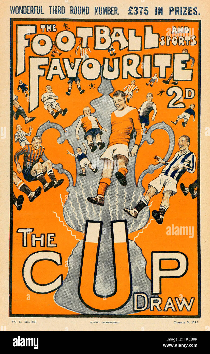 1920s UK The Football Favourite Magazine Cover Stock Photo