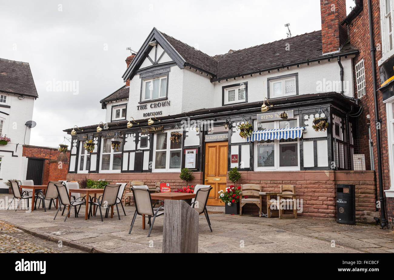 The Crown Inn or pub or public house Market Square Sandbach Cheshire England UK Stock Photo