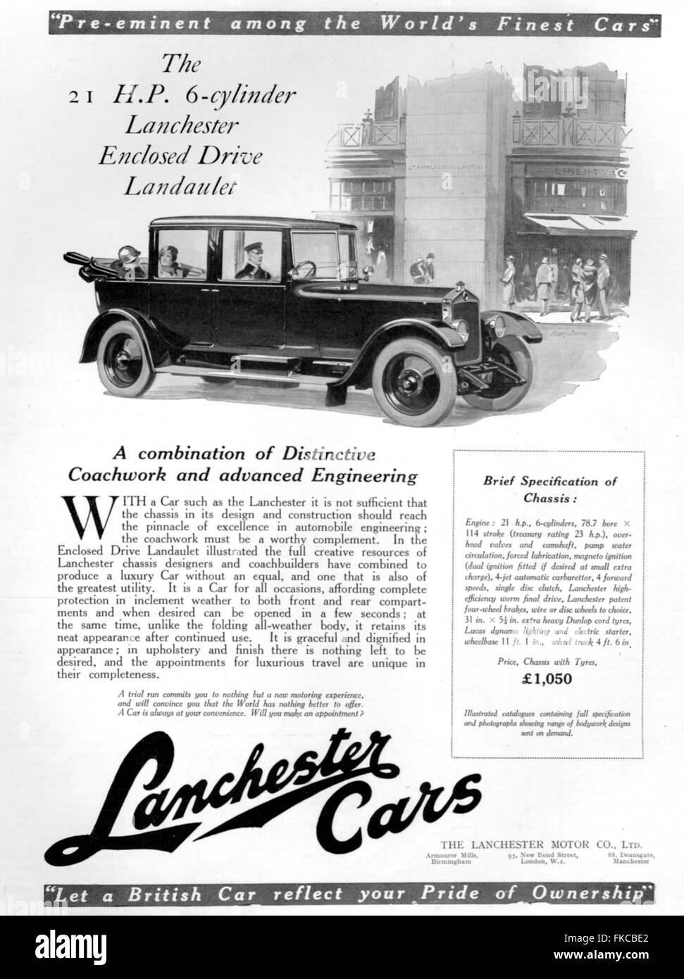 1920s UK 1927 Magazine Advert Stock Photo