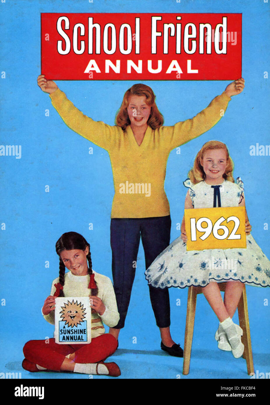 1960s UK School Friend Annual Cover Stock Photo
