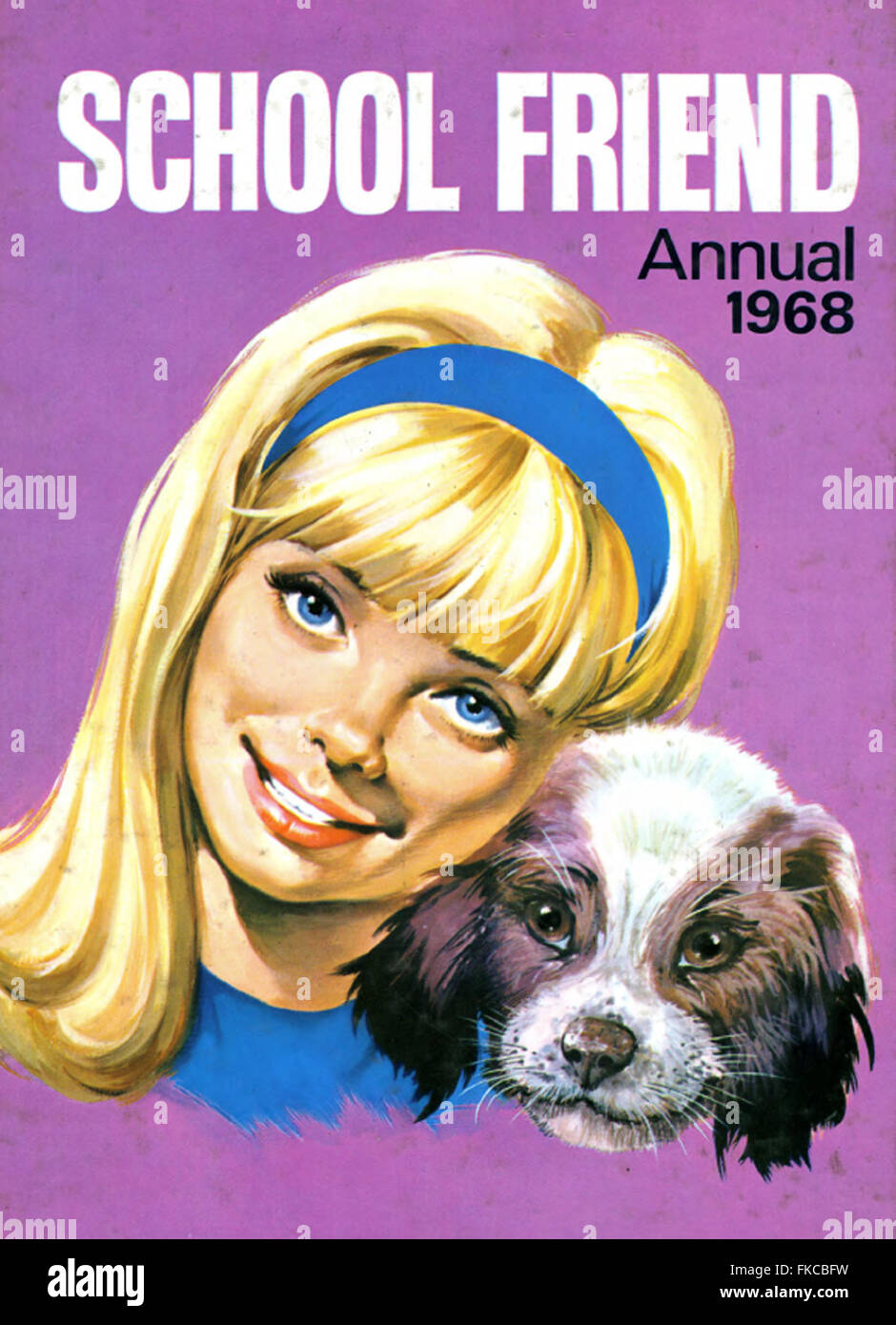 1960s UK School Friend Annual Annual Cover Stock Photo