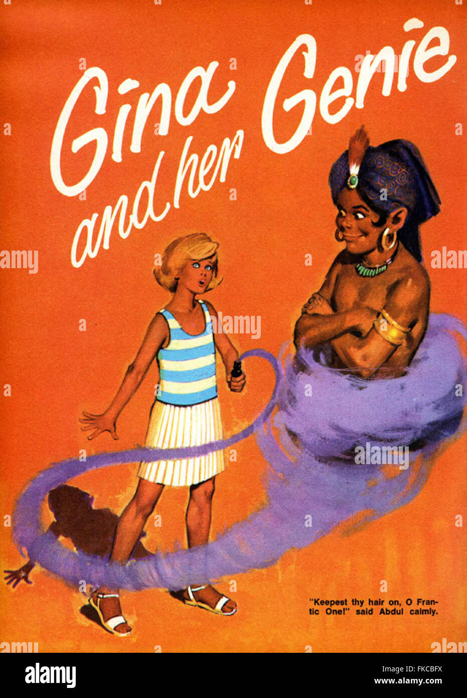 UK Gina and her Genie Book Cover Stock Photo